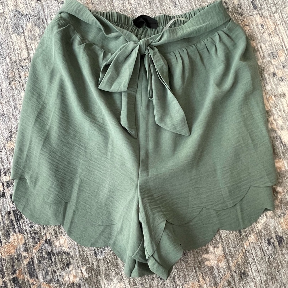 Sage green shorts